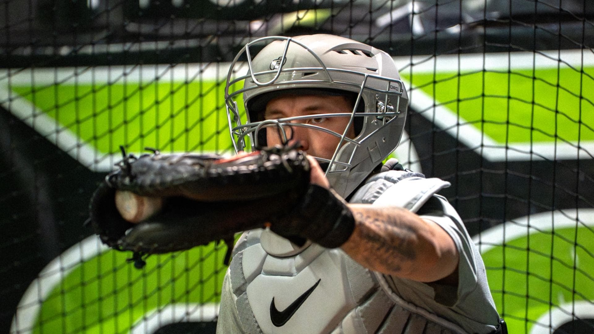 A catcher receiving a bullpen at PPL